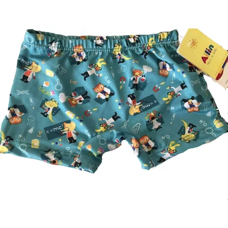 Malla Short Bebe Niños Estampada Talle 1 A 4 Tipo Lycra 