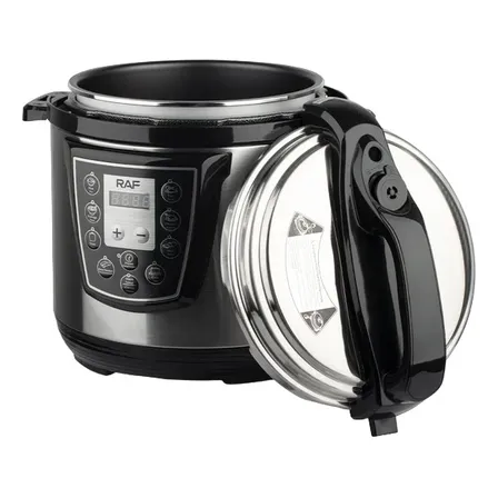 Olla A Presión Eléctrica Multifuncional 6lts 1000w Raf R-177 Color Plateado