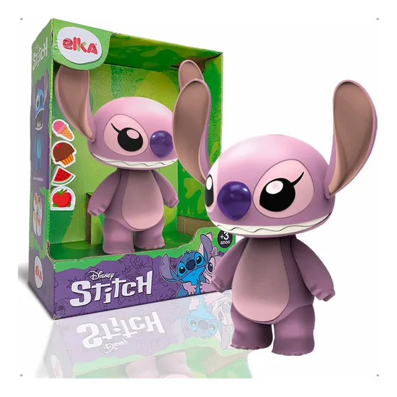 Boneco Angel Lilo Stitch Articulado Mexe Orelhas Abre A Boca