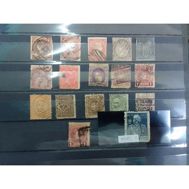 Lote Estampillas  De España --italia Antiguas Usadas