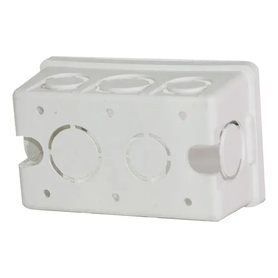 Cajetin 2x4 Con Inserto, Plástico, Blanco