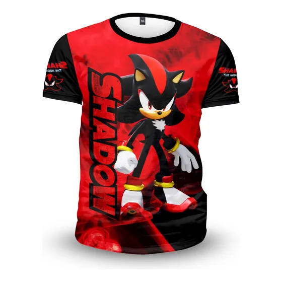Playera Niño Sonic Shadow Mod2 Tela Expandex Calidad Premium