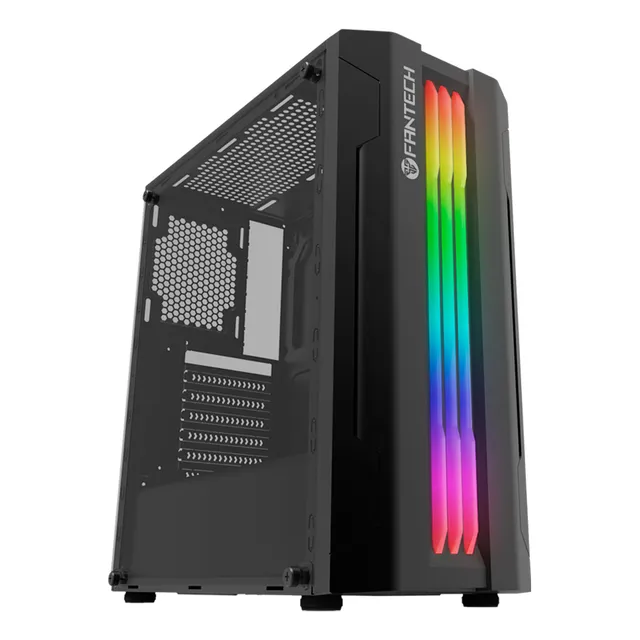Caja Atx Gamer Fantech Cg72 Strike Negro + 1 Fan Rgb