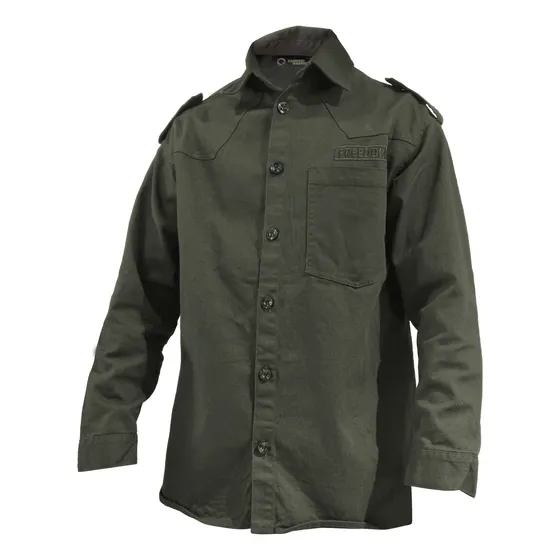 Camisa Moto Camisaco Gabardina Unisex Samurai Warrior Verde