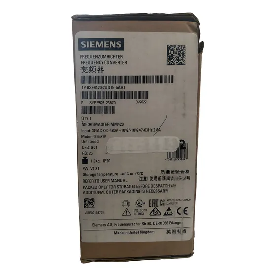 6se6420-2ud15-5aa1 Siemens Micromaster 420 380-480 V 0,55kw