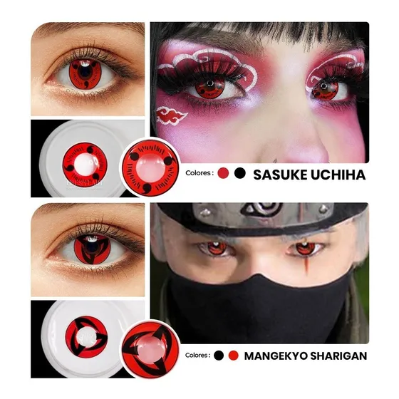 Lentes De Contacto Cosméticos Y Fantasía Anime