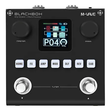 Pedal Multiefeitos M-vave Blackbox Digital Para Guitarra Com Bluetooth Preto