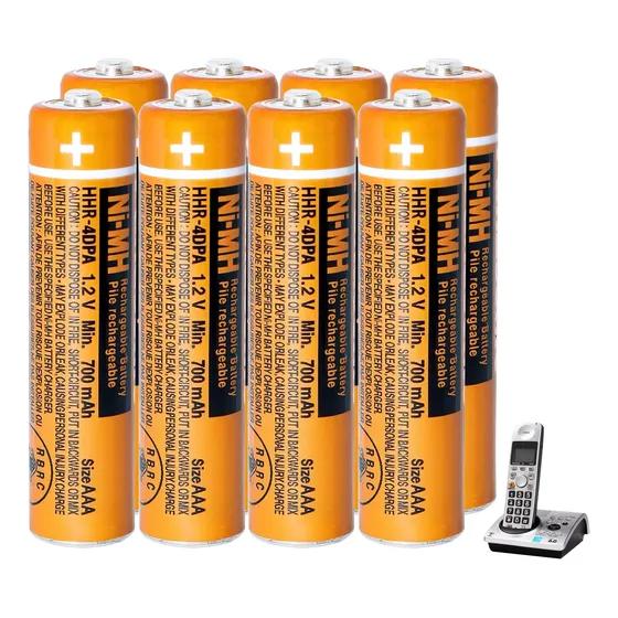 Bateria Recargabl Aaa Nimh 8 Unidad 700 Mah Larga Duracion