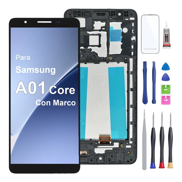 Para Samsung A01 Core Sm-a013 Pantalla Lcd Con Marco