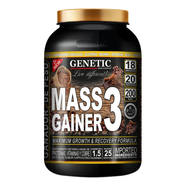 30 Dias Aumento Masa Muscular Magra Mass Gainer 3 Genetic