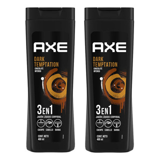 JabĂłn LĂquido Axe Dark Temptation 3 En 1, 2 Pzs De 400ml C/u JabĂłn LĂquido Axe Dark Temptation 3 En 1, 2 Pzs De 400ml C/u