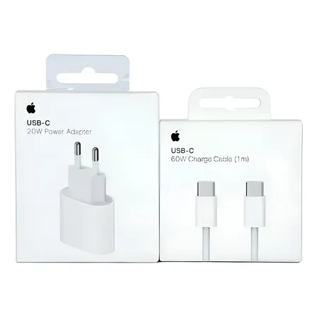 Kit Carregador  Original Apple Usb-c + Cabo iPhone 15 16 17 Branco