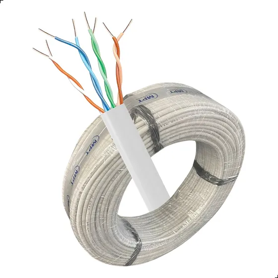 Cabo De Rede Lan Branco Cat5e 100 Metros 100% Cobre Anatel