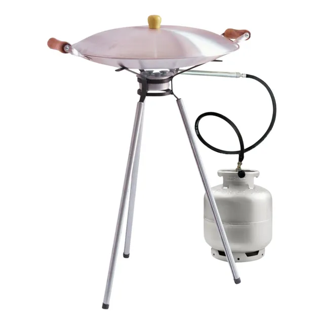 Tacho Alumínio Tipo Arado 40cm C/fogareiro Flex Gás E Álcool