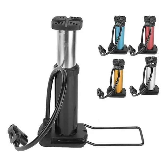 Bomba De Pé Portátil Pneus Bolas Bicicleta Com Kit De Bicos Cor Sortida