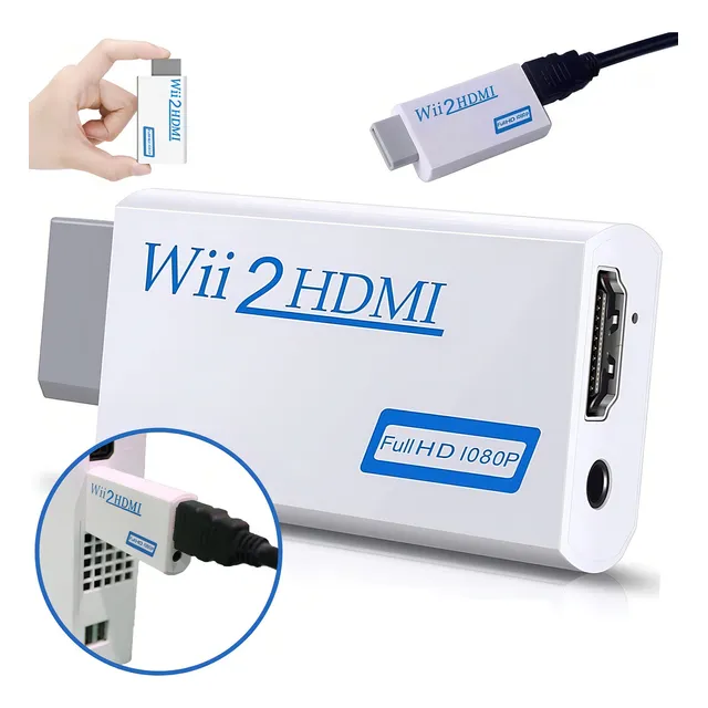 Adaptador conversor de audio y vídeo Nintendo Wii para cable Hdmi