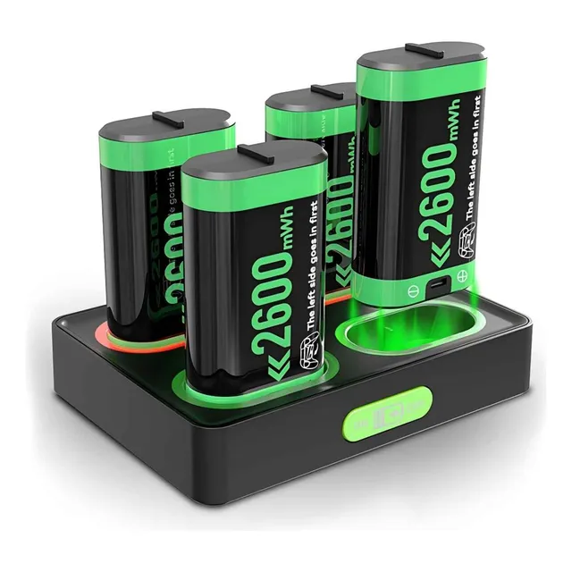 Cargador Para Xbox One Y Xbox Series Con 4 Baterías 2600mah