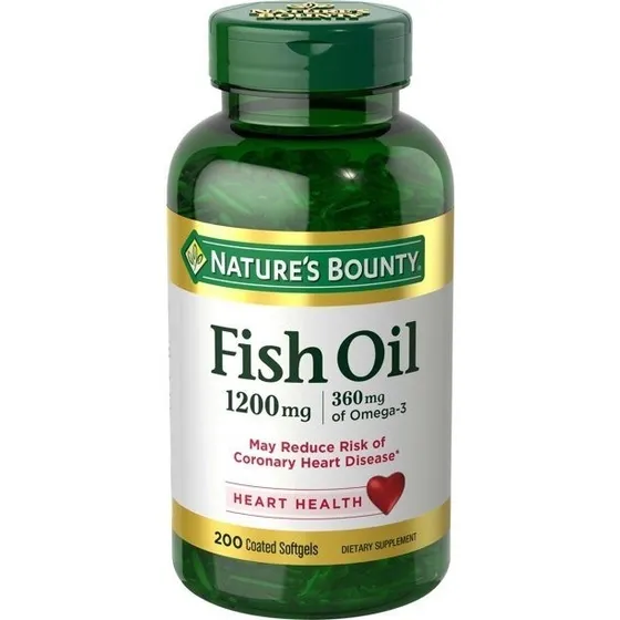 Aceite De Pescado 1200mg Omega 3 Ayuda El Corazón 200 Cap