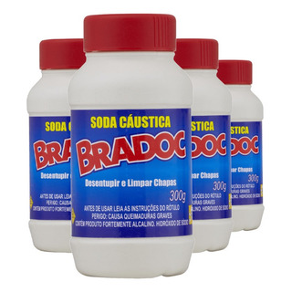 Kit 4 Soda Super Cáustica Limpar Chapas Pias Ralos 300g Cada Kit 4 Soda Super Cáustica Limpar Chapas Pias Ralos 300g Cada