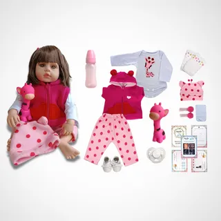 BebĂȘ Reborn Girafinha - 100% Silicone BebĂȘ Reborn Girafinha - 100% Silicone