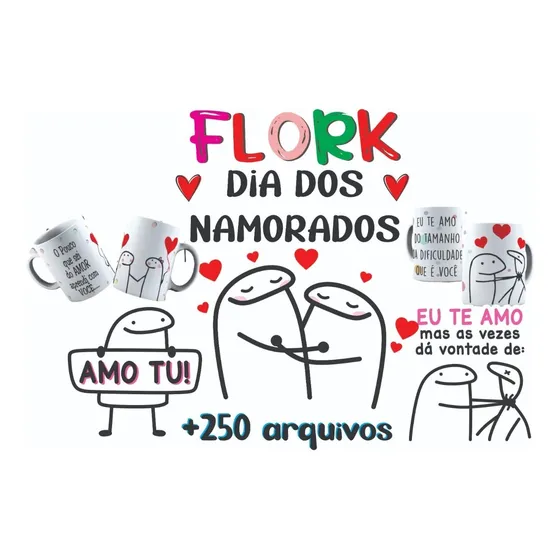 Pack Premium Artes Estampas Flork  Dia Dos Namorados