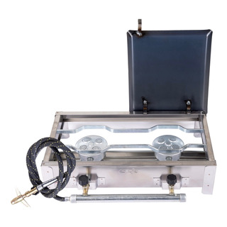 Fogão Fogareiro Meia Chapa Caminhoneiro Inox Estilofer 2boca Fogão Fogareiro Meia Chapa Caminhoneiro Inox Estilofer 2boca