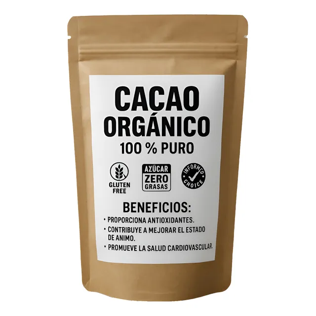 Cacao Orgánico 100 % En Polvo Promoción 500 Gr 260..!!!