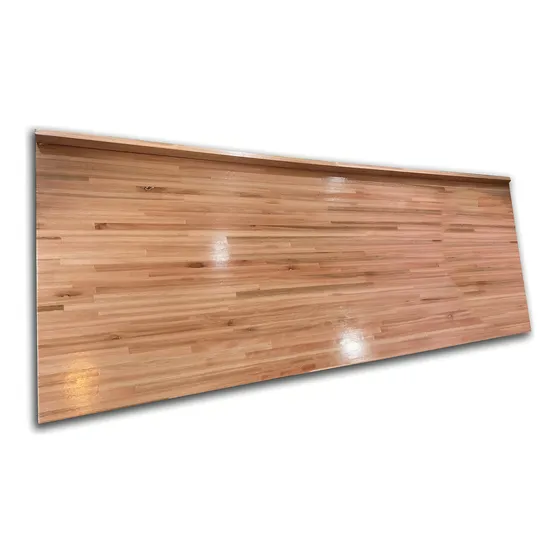 Mesada 140 X 60 Ciega Madera Eucalipto Laqueada Desayunador Color Marrón Claro