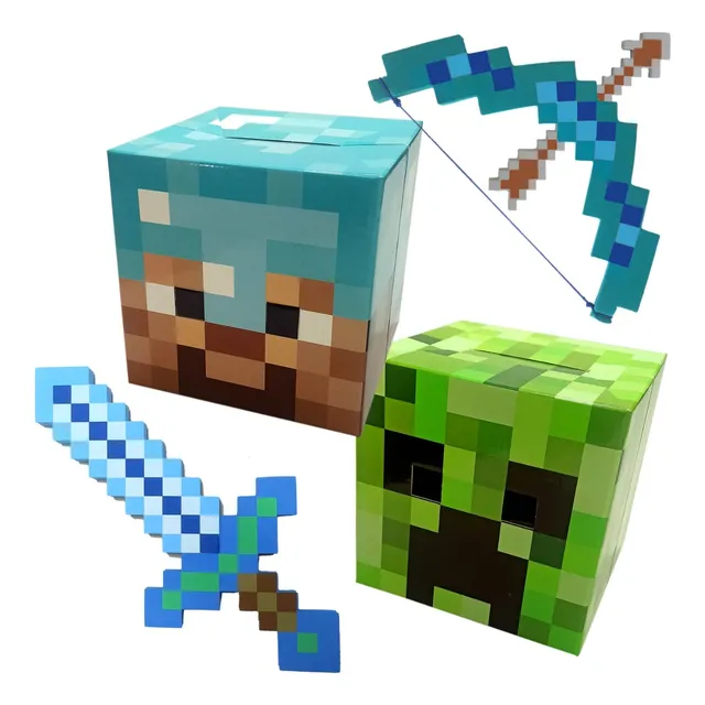 Combo 4 Cabeza X 2 + Espada Diamante + Arco Diamante Craft