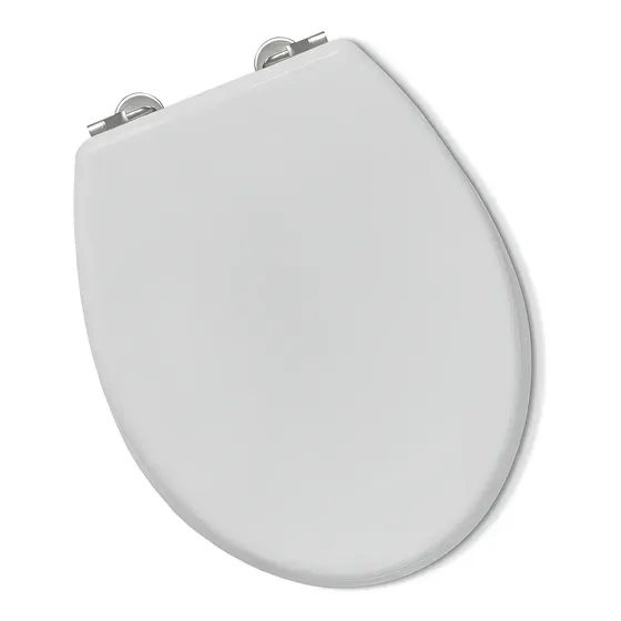 Tapa Inodoro Water Madera Laqueada Blanca Asiento Baño 25015 | Cuotas sin interés