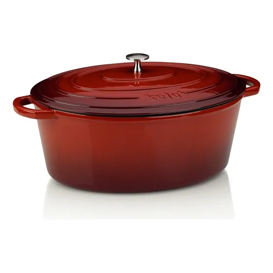 Kela Hierro Fundido Esmaltado Para Horno Holand Tapa 10 Rojo