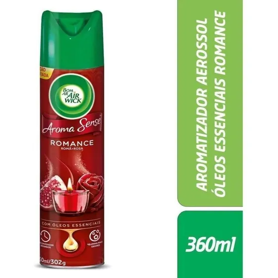 Refil aromatizante Bom Ar Aroma Sense romance 360 ml