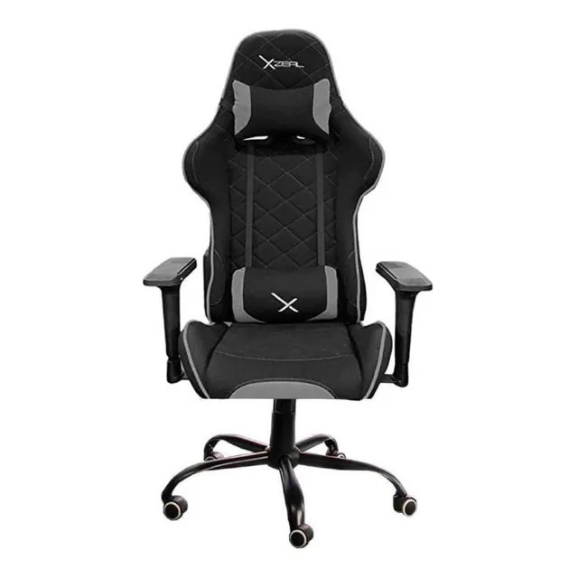 Silla de escritorio Xzeal XZ25 gamer ergonómica negra con tapizado de tela