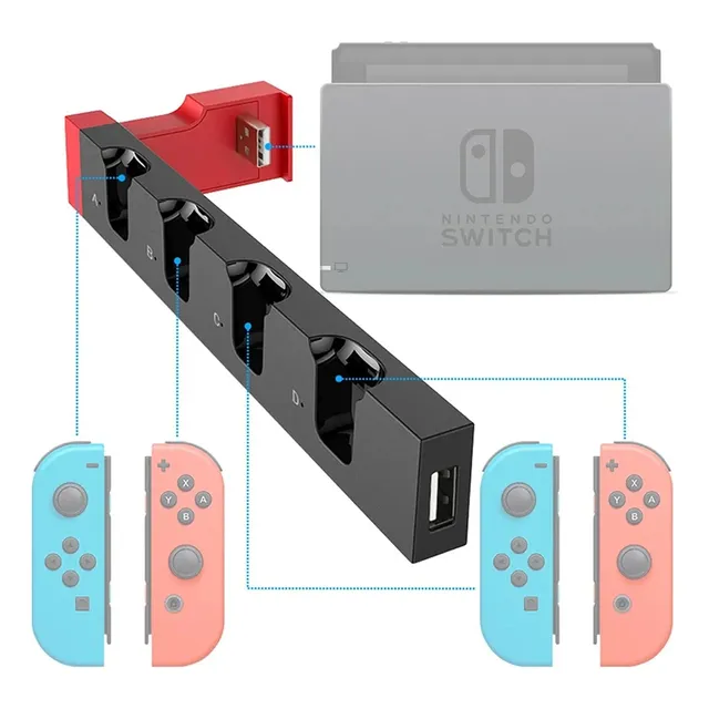 Estación De Carga Compatible Con  Joycon Nintendo Switch