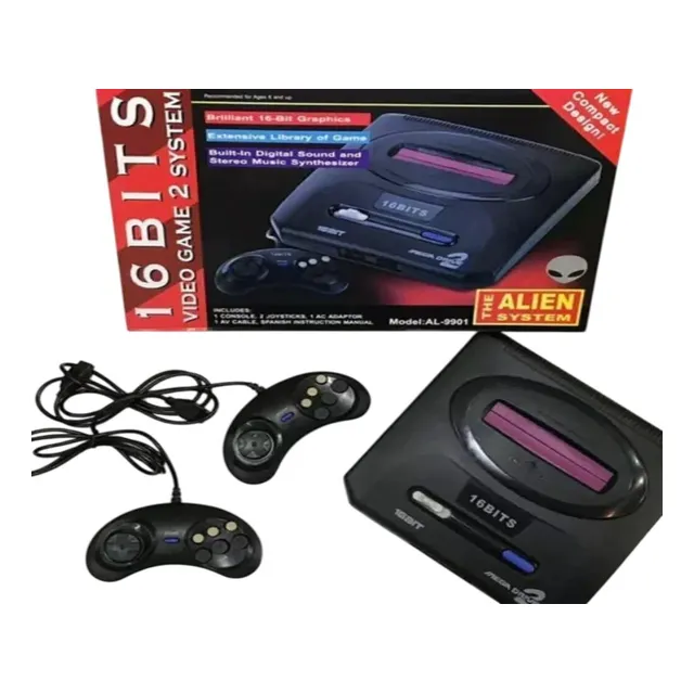 Consola Para Juegos 16 Bit + 2 Joystick