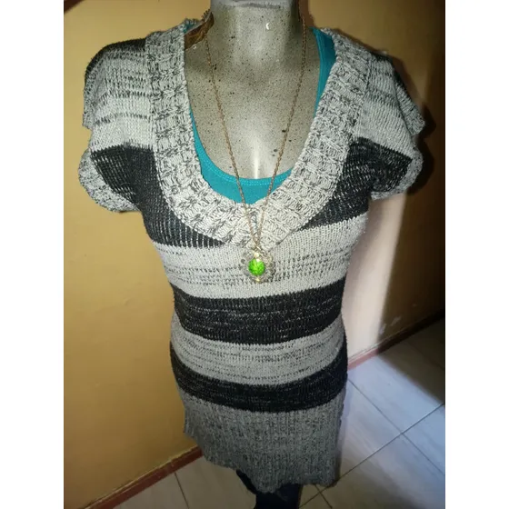 Blusón O Vestido Tejido De Dama Talla L. Marca Mega Mw Wear