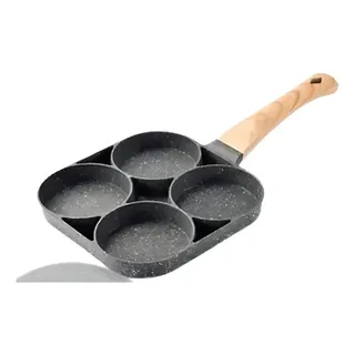 Frigideira Xdx 4 Divisórias Antiaderente Aço Fundido Indução 4l Cinza-escuro
