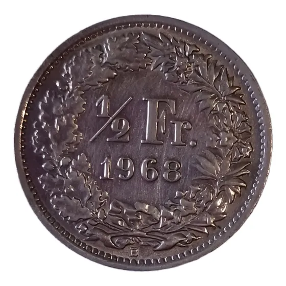 Moneda Suiza 1/2 Franco 1968 Km 23a Lote 0019