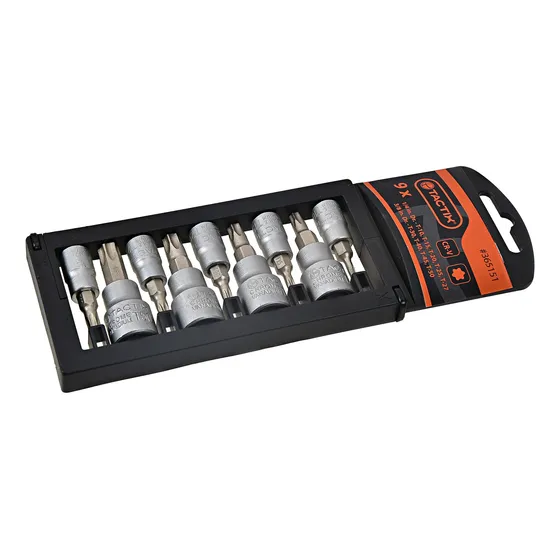 Juego De Dados Torx Toma 1/2 Y 1/4 9 Piezas Tactix