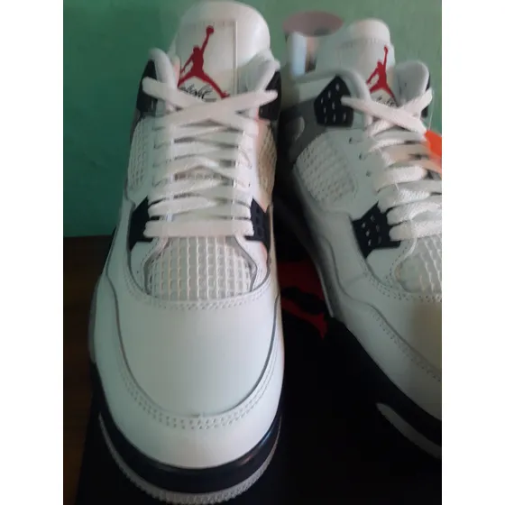 Tenis Jordan Retro 4 White Cement Talla 28cm-8mex
