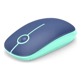 Mouse Sem Fio Vssoplor 2.4g Slim Azul E Verde