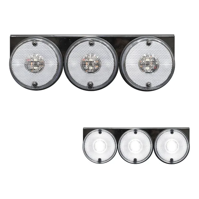 3 Marias 6 Leds Redondo Grande 85mm Caminhão Carreta 12v 24v