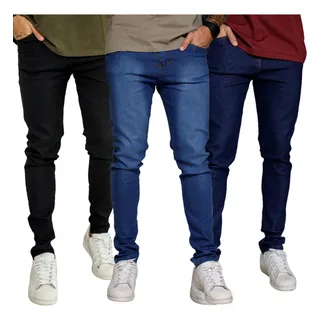 Kit 3 Calça Jeans Tradiconal Masculina N/skinny P/ Trabalho Kit 3 Calça Jeans Tradiconal Masculina N/skinny P/ Trabalho