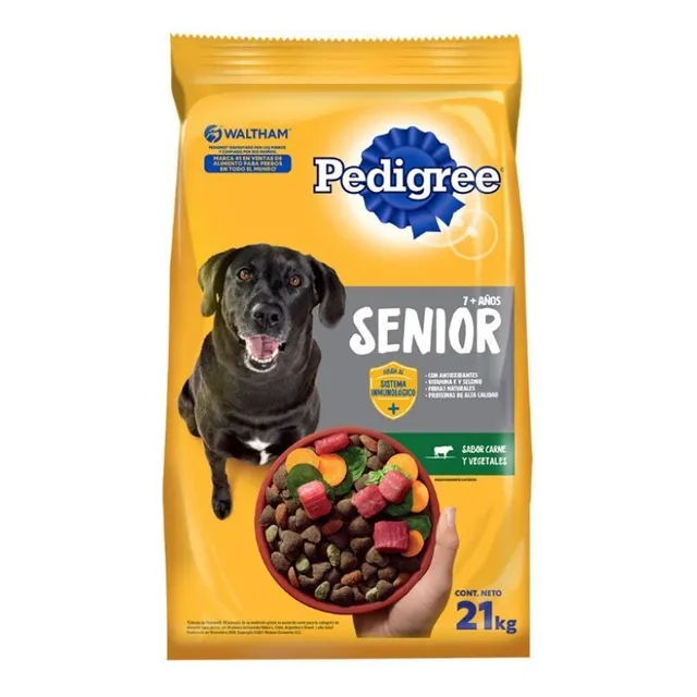 Comida Perro Pedigree Adulto Mayor 21 Kg + Obsequio + Envío