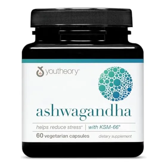 Youtheory Ashwagandha 60 Unidades (1 Botella)