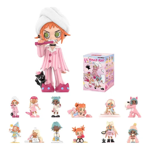 Brinquedos Colecionáveis Pop Mart Peach Riot Blind Box Figur