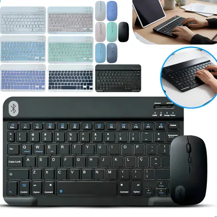 Kit Mouse Teclado Magnético Bluetooth iPad Lite P610 Tab S6
