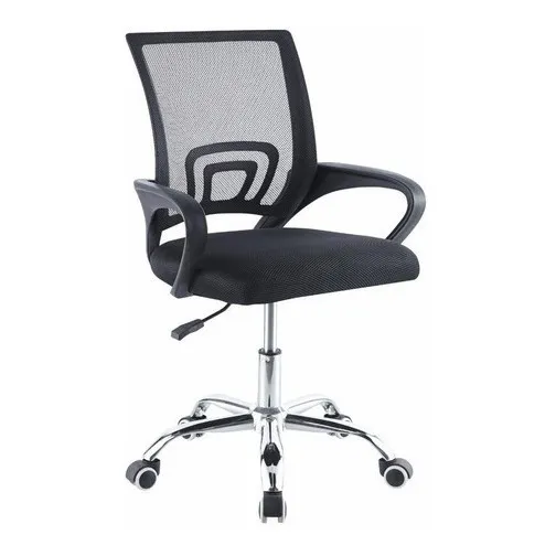 Silla de Oficina BG35686 negra con tapizado de tela
