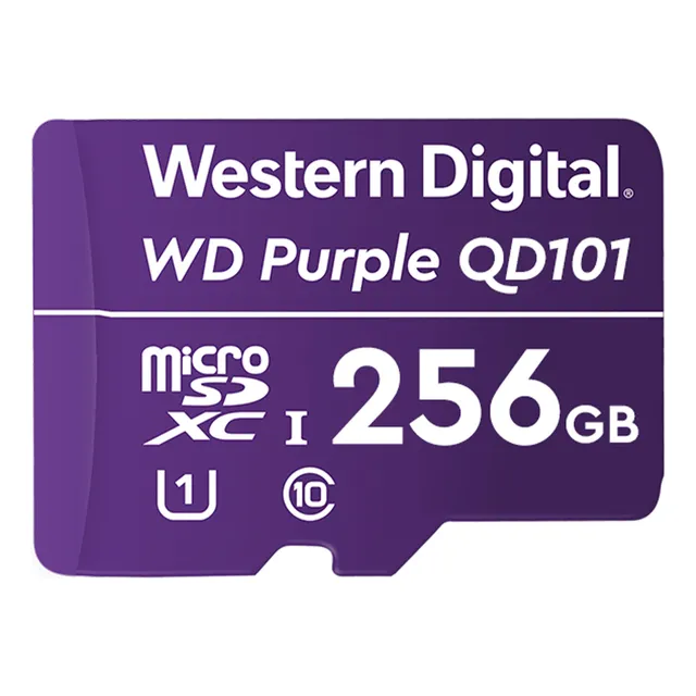 Cartão Memória Micro Sd 256gb 20mb/s Intelbras Wdpurple C10
