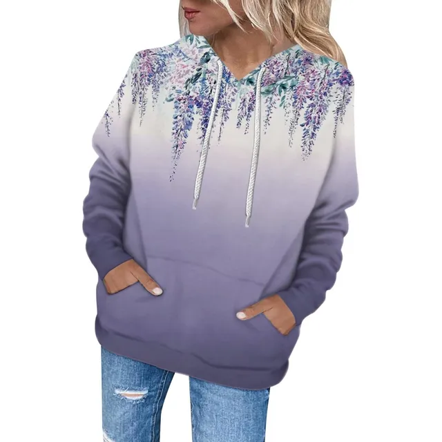 Para Dama Pullover Estampado Estetico Cordon Largo Manga
